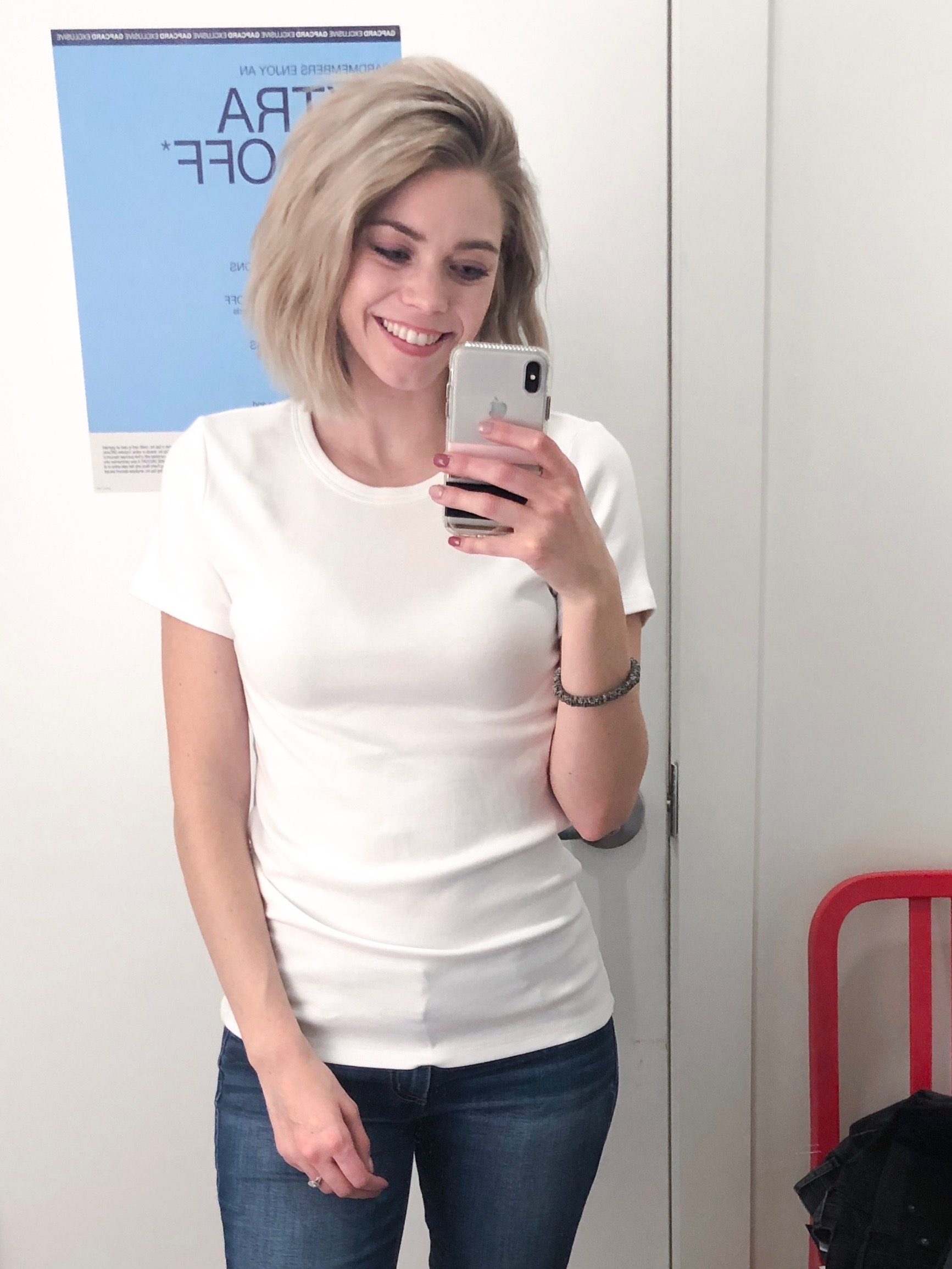 Here I am wear one of the perfect, affordable white t-shirt. This one is from Gap.