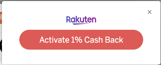 rakuten cash back