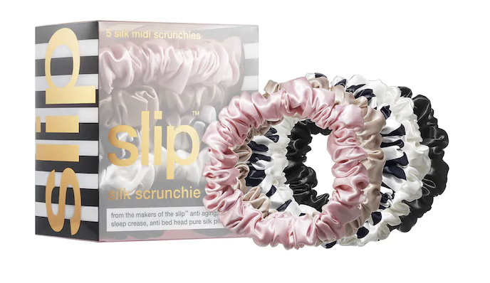 slip silk hair scrunchies