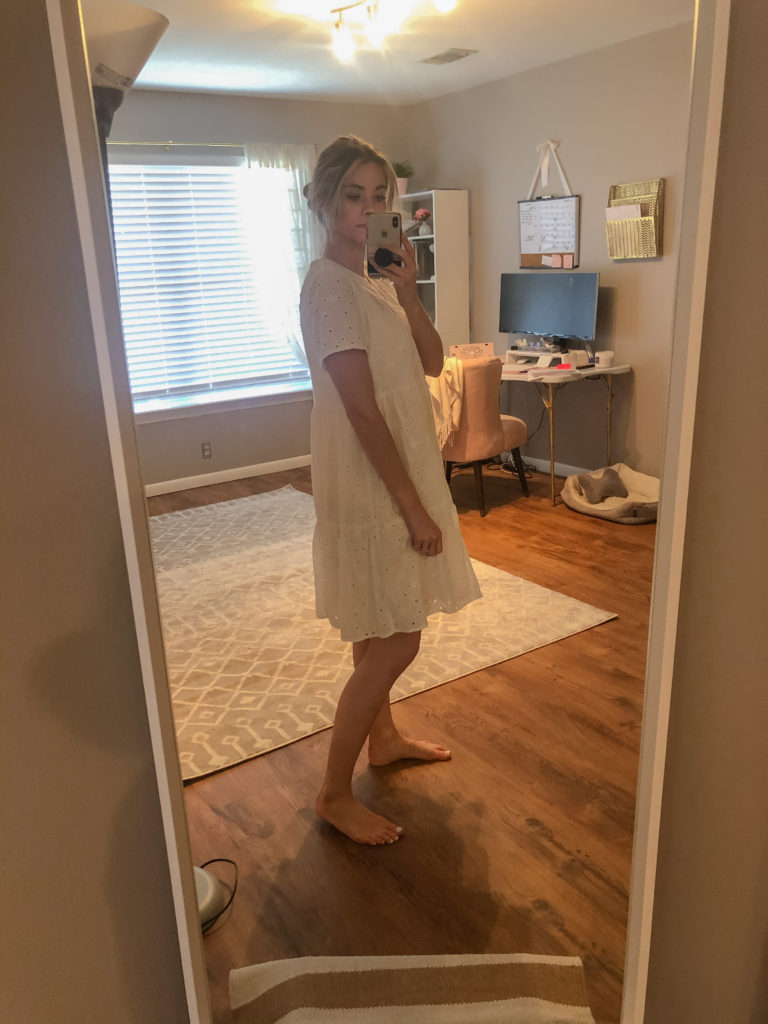 White summer dress short