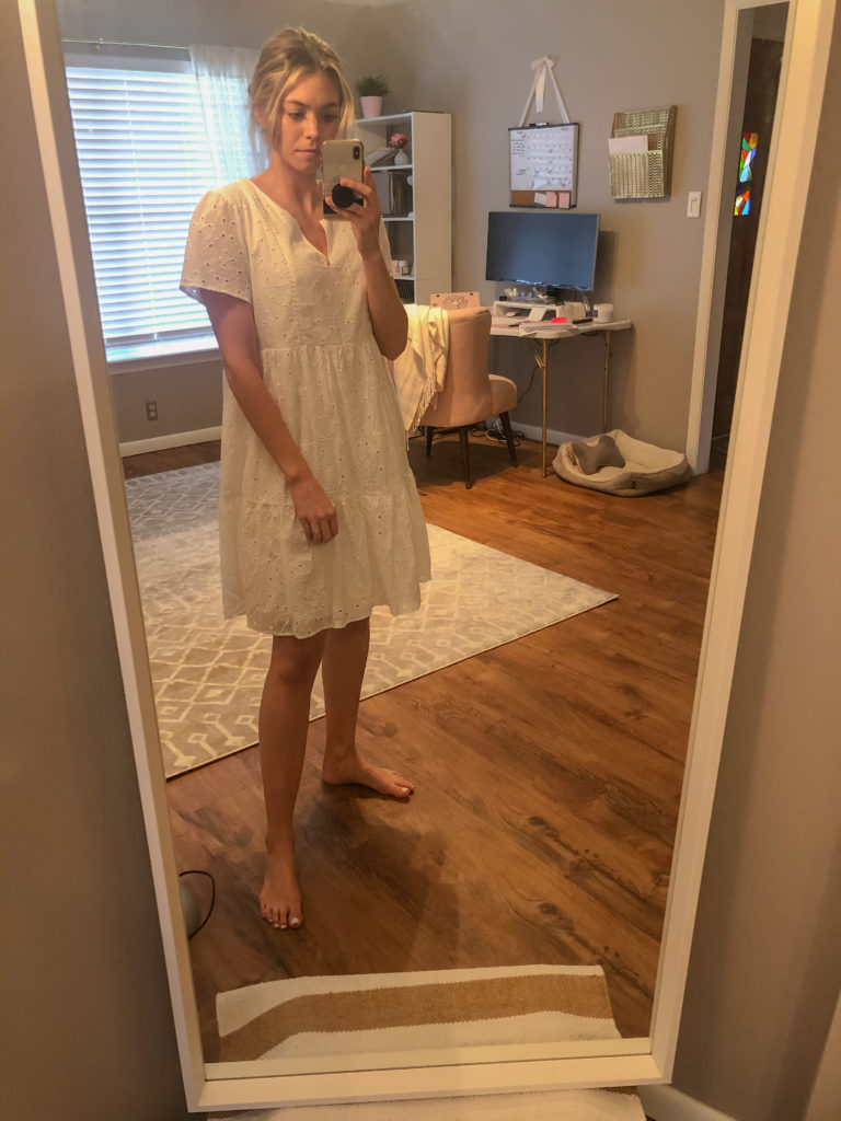white summer dress