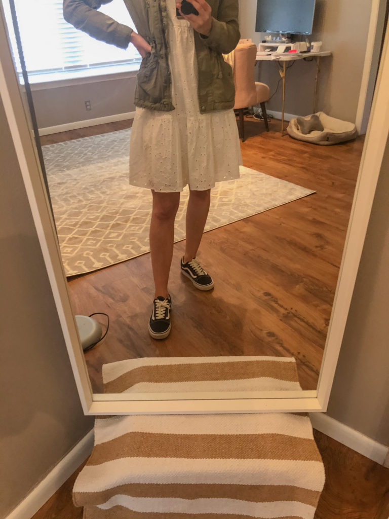 white summer dress outfit casual style