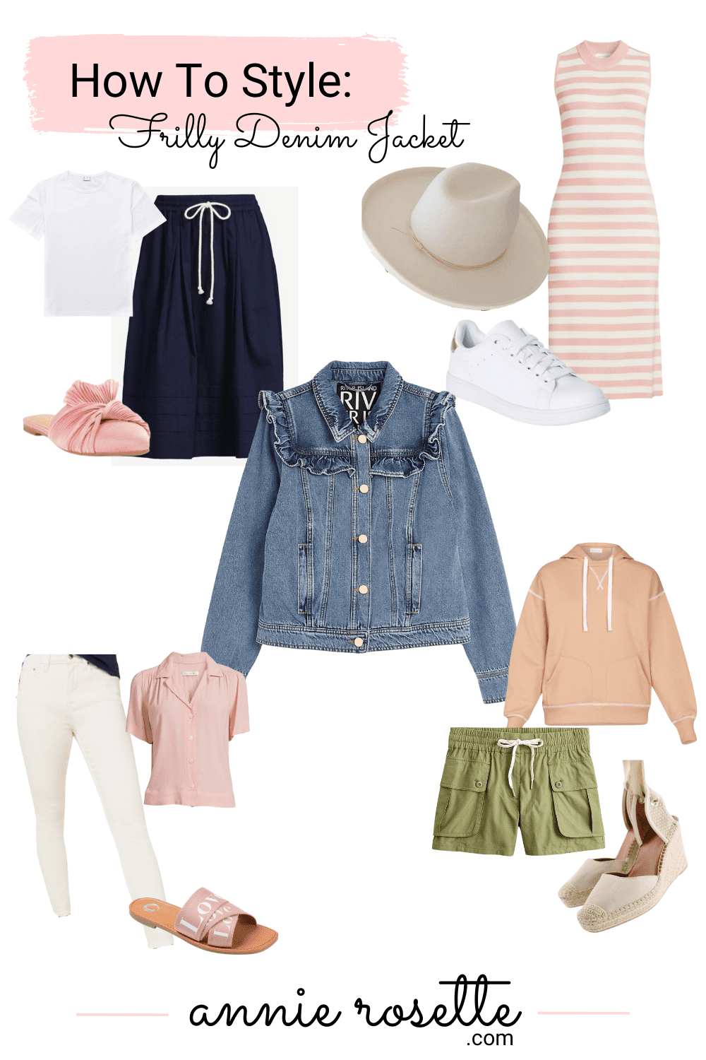 3+ Denim Jacket Outfits for This Spring & Summer - Annie Rosette