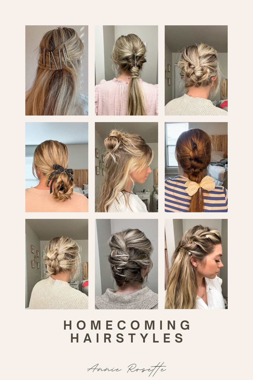 12 Fun and Easy Homecoming Hairstyles Annie Rosette