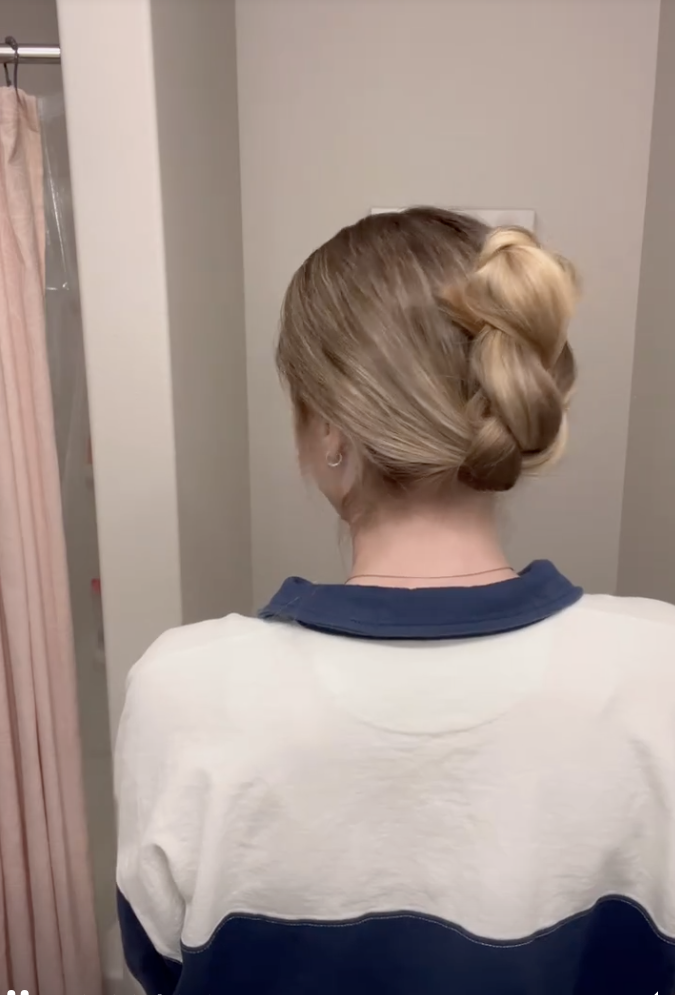 simple braided bun updo